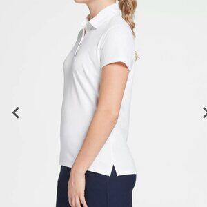 Lady Hagen Short Sleeve Dry Fit Golf Tennis Pickleball Polo, Size Small, White